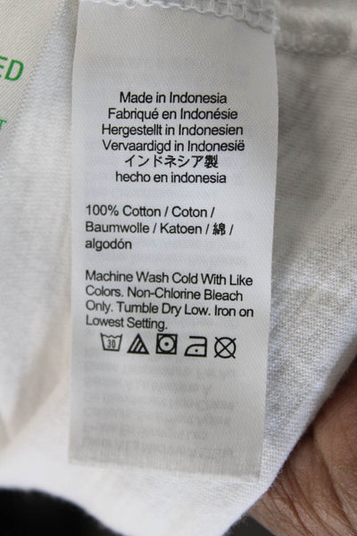 J Crew Womens Basic V-Neck White Cotton Short Sleeve T-Shirt Size XS