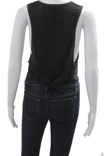 ALALA Womens Dark Gray Sleeveless Jersey Tank Round Neck Top Size M