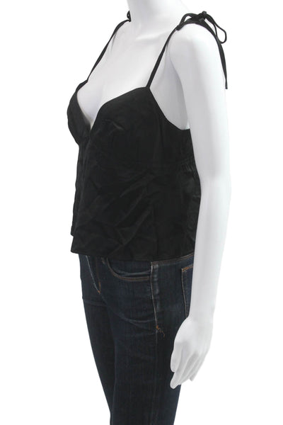 We Wore What Womens Camisole Black V-Neck Sleeveless Bohemian Size M
