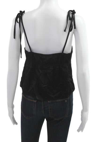 We Wore What Womens Camisole Black V-Neck Sleeveless Bohemian Size M