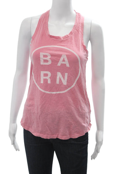 Soul Cycle Womens Basic Sleeveless Sports Tank Pink Size XS