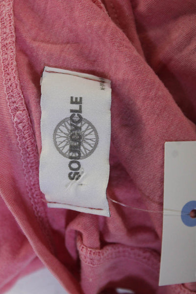 Soul Cycle Womens Basic Sleeveless Sports Tank Pink Size XS
