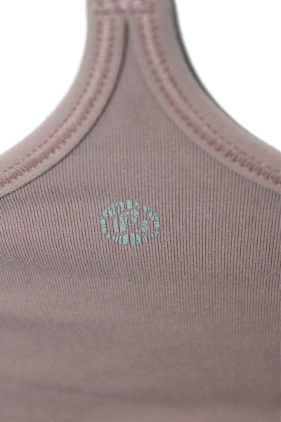 Lululemon Women Brown Camisole Round Neck Sleeveless Nylon Size M
