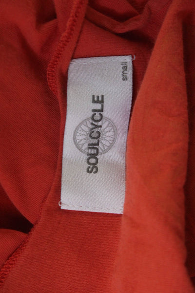 Soul Cycle Women Camisole Orange Cotton Graphic Sports Size S