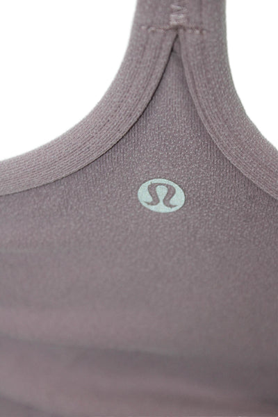 Lululemon Women Purple Sleeveless Camisole Round Neck Nylon Blend Size M