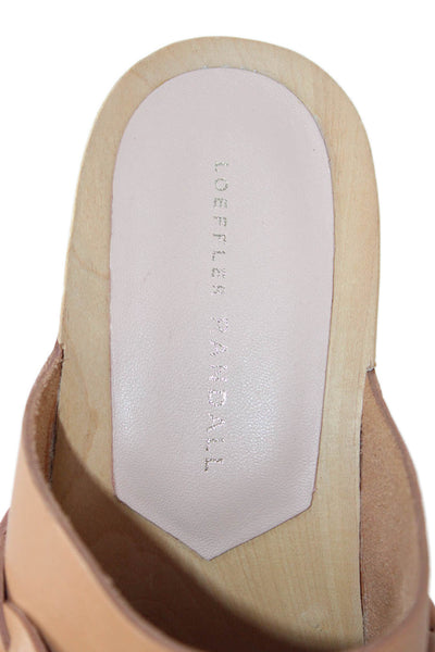 Loeffler Randall Womens Studded Detail Braided Accent Clogs Beige Size 10