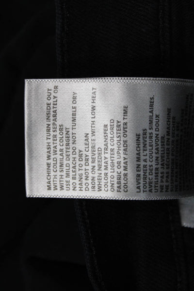 L Agence Womens Black Cropped Skinny High Rise Jeans Button Fly Size 25