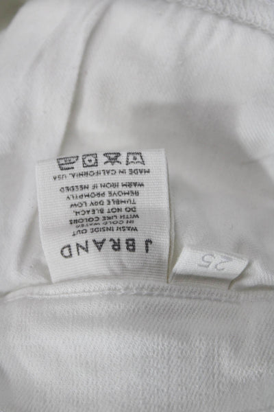 J Brand Womens Bootcut Flared Jeans White Mid Rise Size 25