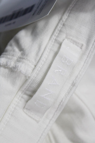 J Brand Womens Bootcut Flared Jeans White Mid Rise Size 25