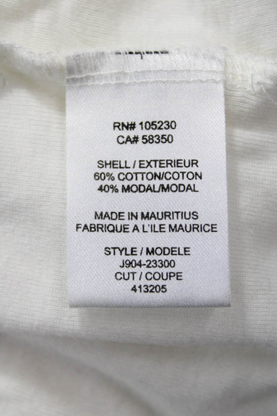 Joie Women White Basic Camisole Round Neck Sleeveless Size M
