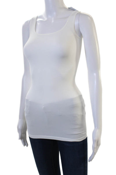 Theory Womens Square Neck Sleeveless Camisole White Cotton Blend Size One Size