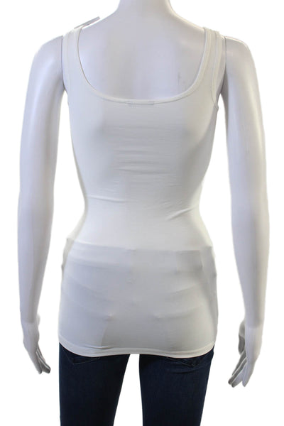 Theory Womens Square Neck Sleeveless Camisole White Cotton Blend Size One Size