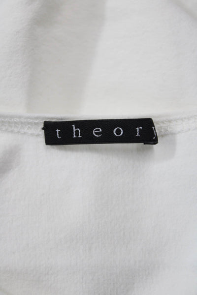 Theory Womens Square Neck Sleeveless Camisole White Cotton Blend Size One Size