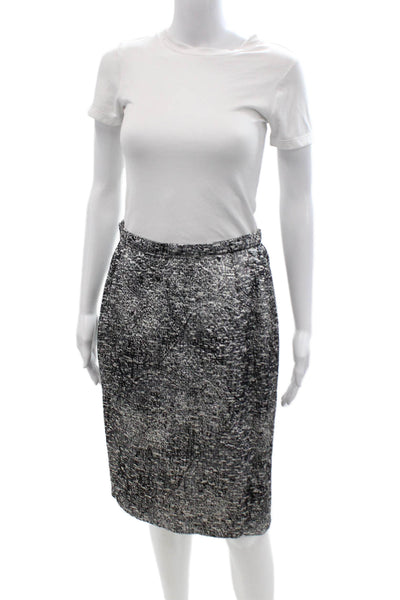 Bergdorf Goodman Womens Black Straight Pencil Skirt Polyester Size 4