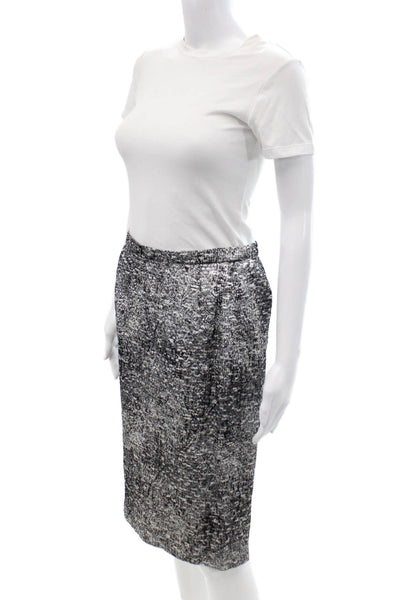 Bergdorf Goodman Womens Black Straight Pencil Skirt Polyester Size 4