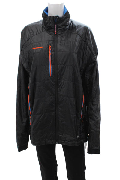 Adidas Mens Anorak Windbreaker Black Nylon Zip High Neck Size XL