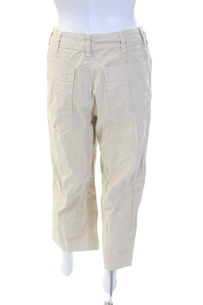 Velvet Women Beige Cropped Capris 100% Cotton Khakis Size 2