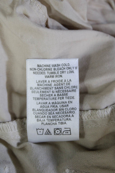 Velvet Women Beige Cropped Capris 100% Cotton Khakis Size 2