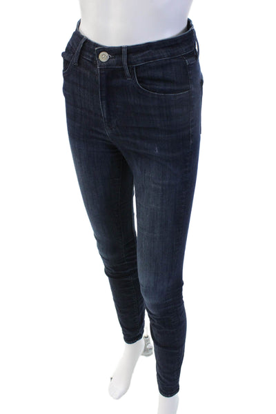 3x1 NYC Women Skinny Dark Blue Jeans Button Mid Rise Size 25