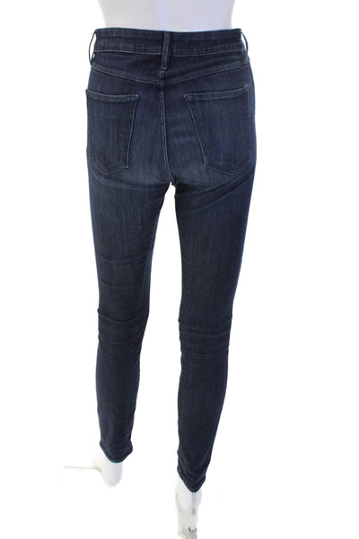 3x1 NYC Women Skinny Dark Blue Jeans Button Mid Rise Size 25