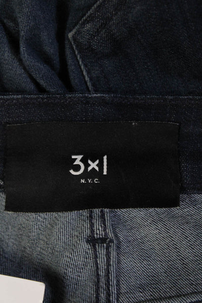 3x1 NYC Women Skinny Dark Blue Jeans Button Mid Rise Size 25