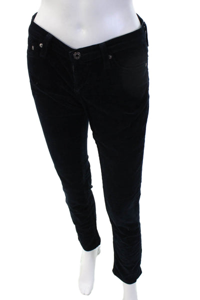 AG Adriano Goldschmied Womens Black Button Pants 31 Inseam Size 25
