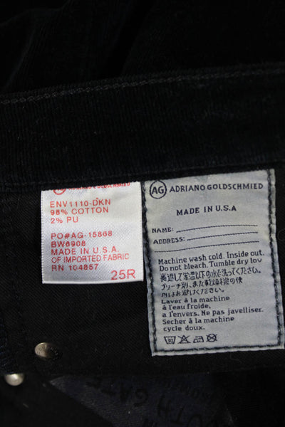 AG Adriano Goldschmied Womens Black Button Pants 31 Inseam Size 25