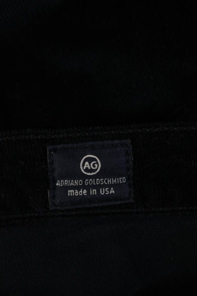 AG Adriano Goldschmied Womens Black Button Pants 31 Inseam Size 25