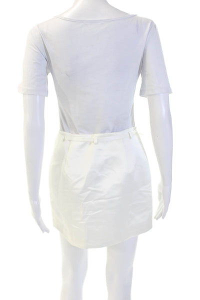 J Crew Womens Mini Pencil Skort White 100% Polyester Solid Size 0