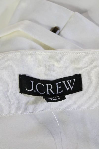 J Crew Womens Mini Pencil Skort White 100% Polyester Solid Size 0