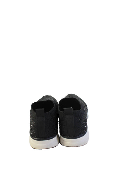 Zara Basic Womens Beaded Rhinestone Low Top Sneakers Black Size EUR 41
