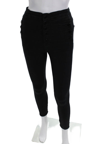 J Brand Womens Ankle Jegging Black Viscose Cotton Blend Size 24