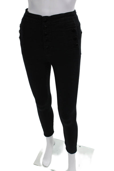 J Brand Womens Ankle Jegging Black Viscose Cotton Blend Size 24