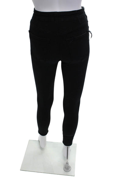 J Brand Womens Ankle Jegging Black Viscose Cotton Blend Size 24