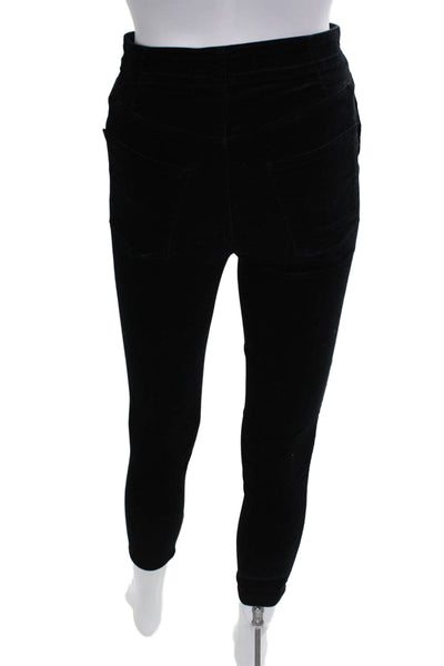 J Brand Women Ankle Cropped Jeggings Black Button Size 25