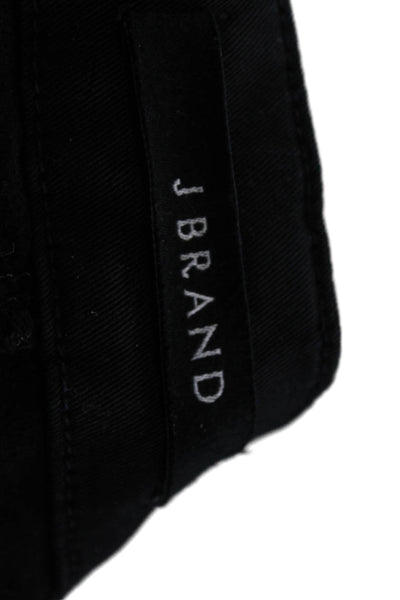 J Brand Women Ankle Cropped Jeggings Black Button Size 25