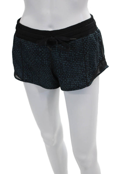 Lululemon Women Geometric Aztec Nylon Drawstring Shorts Size 2