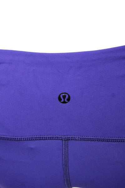 Lululemon Womens Purple Capri Leggings Nylon Drawstring Size 6