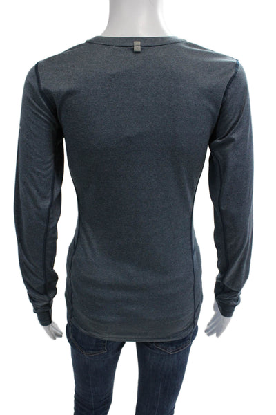 Nike Women Basic Jersey T-Shirt Dark Gray Crew Neck Long Sleeve Size S