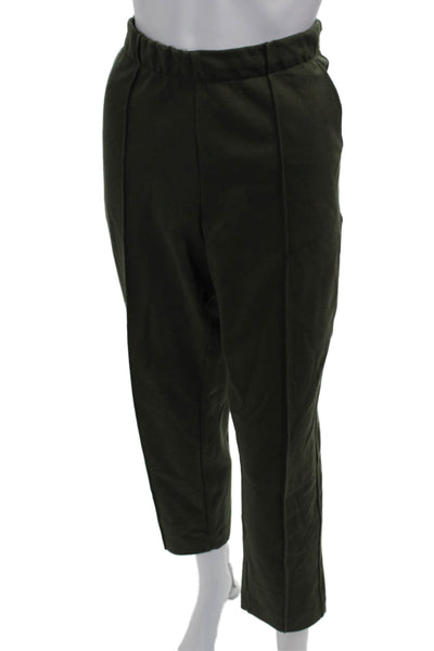 Everlane Womens Ankle Cropped Pants Army Green Size M