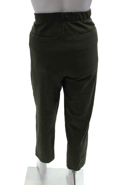 Everlane Womens Ankle Cropped Pants Army Green Size M