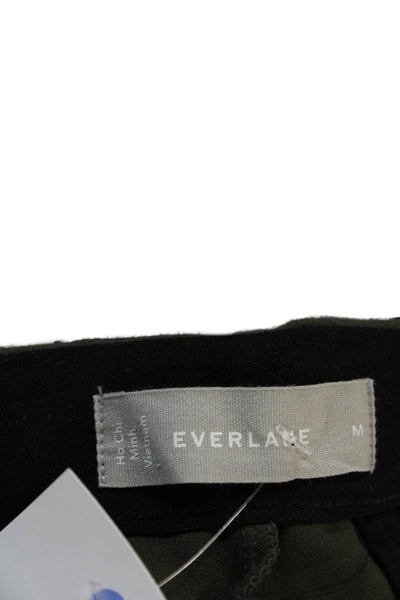 Everlane Womens Ankle Cropped Pants Army Green Size M