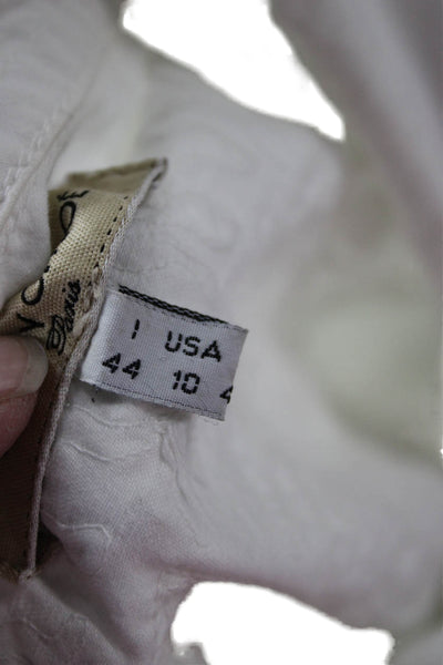 See by Chloe Womens White 100% Cotton Military Jacket Size 10