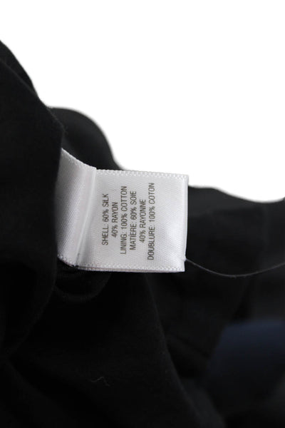 Vera Wang Lavender Label Womens Silk Button DownCoat Skirt Suit Navy Blue Size 8