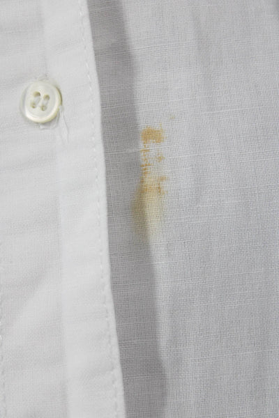 J Crew Womens White Collared Long Sleeve Tunic Button-Up Size 10 Tall