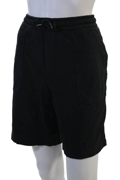 Athleta Unisex Bermuda Shorts Black Drawstring Size 12