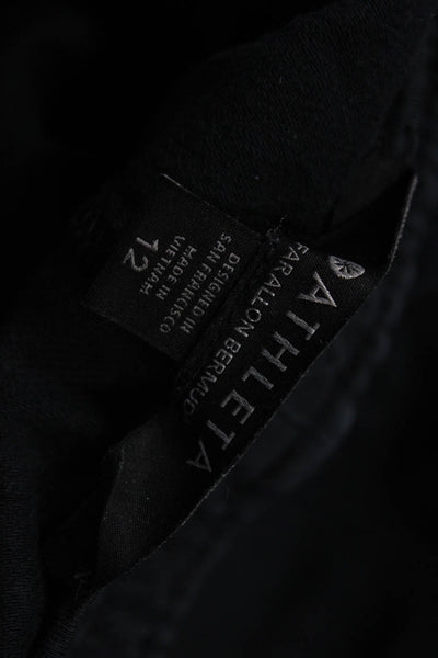Athleta Unisex Bermuda Shorts Black Drawstring Size 12