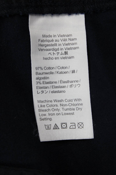 J Crew Unisex Bermuda Chino Shorts Dark Blue 97% Cotton 3% Elastane Size 8