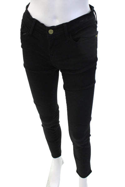 Frame Denim Womens Ankle Skinny Jeans Black Size 26