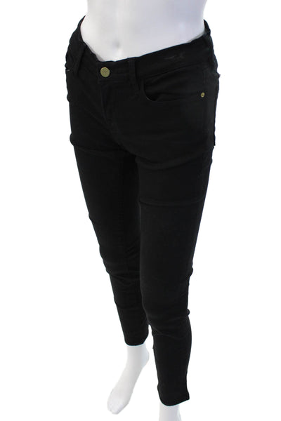 Frame Denim Womens Ankle Skinny Jeans Black Size 26